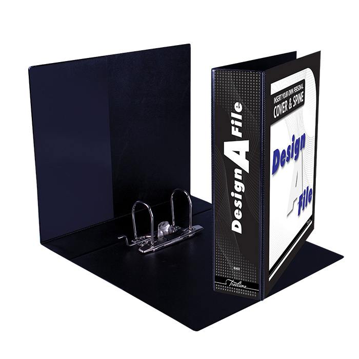 Treeline Files Design-A-File - A4 Lever Arch - PVC - A4 70MM Black