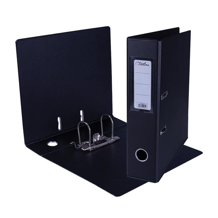 Treeline A4 Lever Arch File PVC - Black