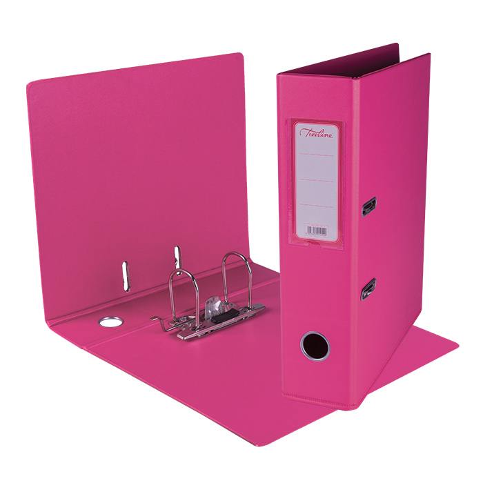 Treeline A4 Lever Arch File PVC - Hot Pink
