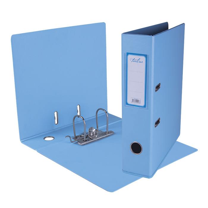 Treeline A4 Lever Arch File PVC - Sky Blue