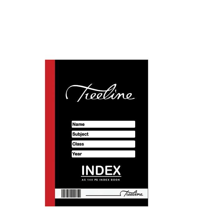 Treeline Index Book - A5 144 pg Quarter Bound Cut Flush - White Bond