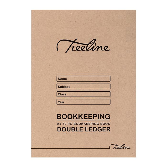 Treeline Bookkeeping Books - A4 72 pg Soft Cover - Double Ledger