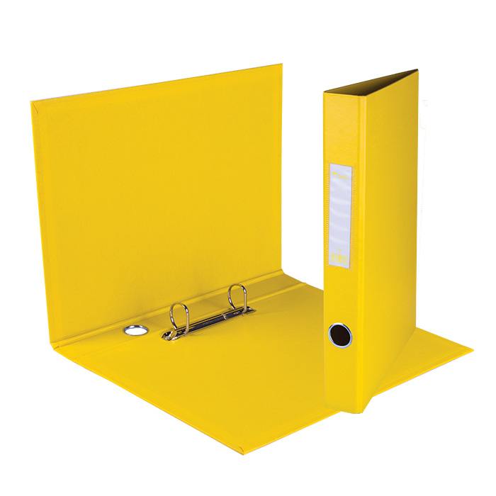 Treeline PVC Ring Binders - A4 2 D Ring 25mm - Yellow