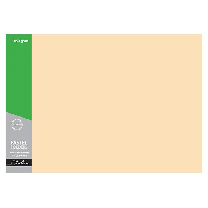 Treeline Tokai Folders 160gsm - 3 Scored and Slotted  - Ivory