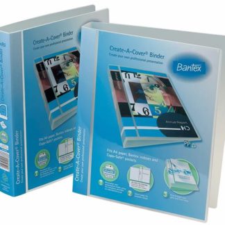 Bantex PP RingBinders - Translucent Create-A-Cover Presentation Binder - A4 2 D Ring 25mm - Clear