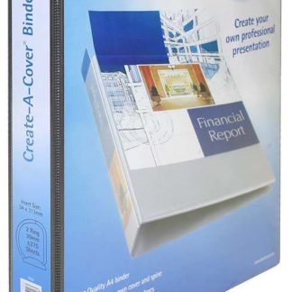 Bantex PVC RingBinders - Create-A-Cover Presentation Binder - A4 4 D Ring 30mm - Black