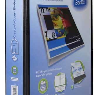 Bantex Lever Arch File -Create-A-Cover Presentation Binder - A4 Lever Arch 70mm - Black