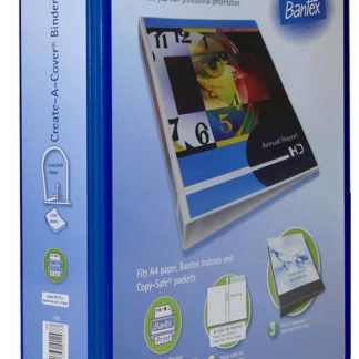 Bantex Lever Arch File -Create-A-Cover Presentation Binder - A4 Lever Arch 70mm - Blue