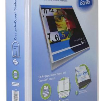 Bantex Lever Arch File -Create-A-Cover Presentation Binder - A4 Lever Arch 70mm - White