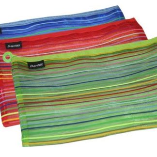Bantex DL Mesh Striped Zippa Bags - Assorted