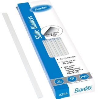 Bantex A4 Slide Grips (pkt 10) - 3mm - 40 sheets - Clear