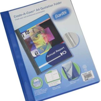 Bantex Create-A-Cover A4 PVC Folder - Blue