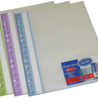 Bantex Flexi-File Display Book - Flexi-File A4 PP 20 Pocket Display Book - Assorted