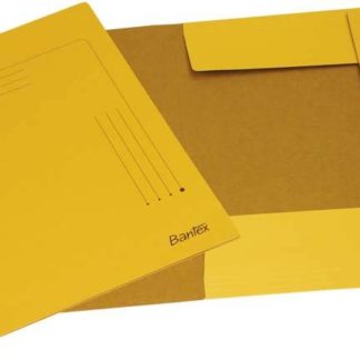 Bantex Smart Folders - 3 Internal Flaps - Creased - Yellow