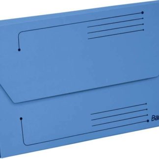 Bantex Smart Folders - A4 Document Wallet - Bright Coloured Kraft - 250gsm - Blue