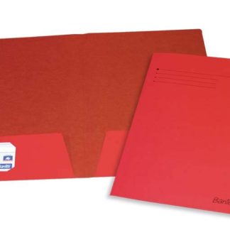 Bantex Smart Folders - 3 Internal Flaps - Creased - Business Card Slits - Red