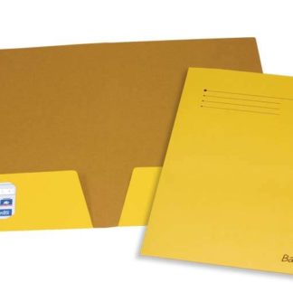 Bantex Smart Folders - 3 Internal Flaps - Creased - Business Card Slits - Yellow