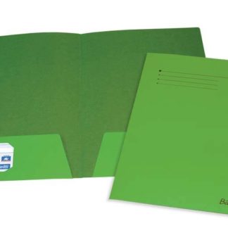 Bantex Smart Folders - 3 Internal Flaps - Creased - Business Card Slits - Grass Green
