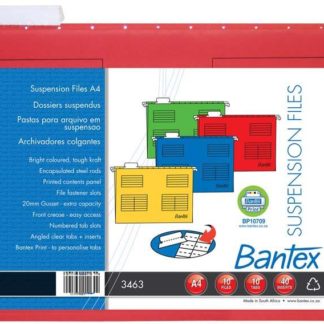 Bantex Suspension Files Retail Pack (Pkt-10) - Red