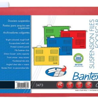 Bantex F/S Suspension Files Retail Pack (Pkt-10) - Red