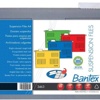 Bantex F/S Suspension Files Retail Pack (Pkt-10) - Grey