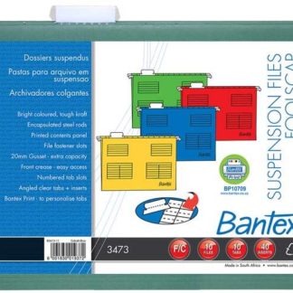 Bantex F/S Suspension Files Retail Pack (Pkt-10) - Dark Green