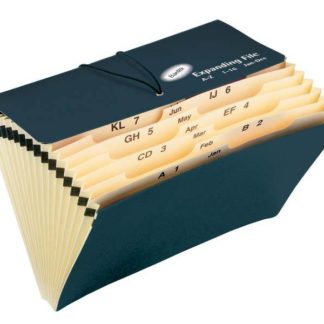 Bantex F/S Economy Board Expanding File with Gusset Tabs - 16 part - Blue