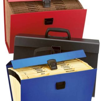 Bantex F/S Portable Expanding File - Rigid Case - 19 part - Assorted