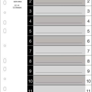 Bantex Polypropylene Dividers - A4 1-12 PP Dividers - Grey