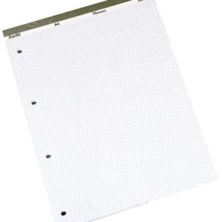 Bantex Writing Pad Refills - A4 Feint/Ruled Perforated 4 Hole Punched Writing Pad Refills - 80 sht