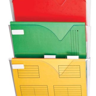 Bantex Wall Pocket Organiser - Vision Wall Pocket Organiser - Clear