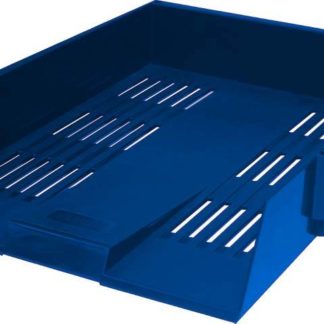 Bantex Letter Tray with Label & Holder - Blue