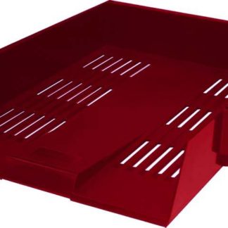Bantex Letter Tray with Label & Holder - Red