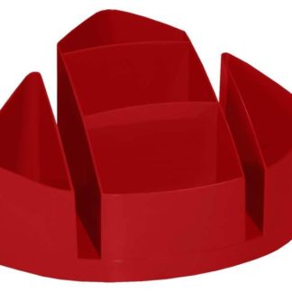 Bantex Plastic Desk Organiser - Red