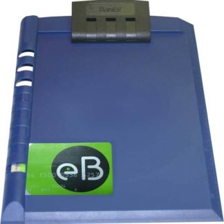 Bantex A5 Plastic Clipboard - Holds Credit Cards - Blue