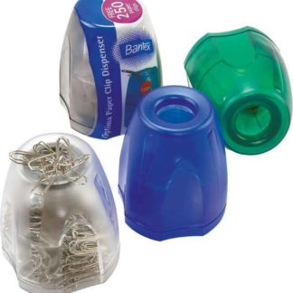 Bantex Mega Size - Optima Paper Clip Dispenser with Magnetic Round Top - IMC Colours - Assorted