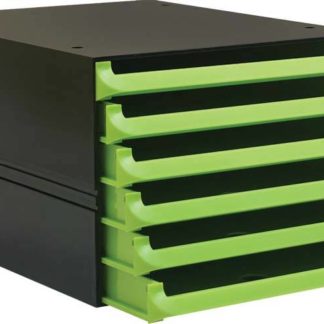 Bantex Texo 6 Drawer Modular Storage Systems - Lime Green