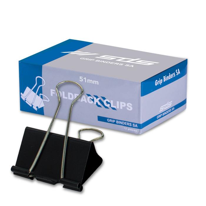 SDS 51mm Foldback Clips - Black