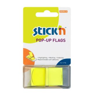 Stick'n Pop-up Regular Neon - 45x25mm 50 Sheets per Pad - Lemon