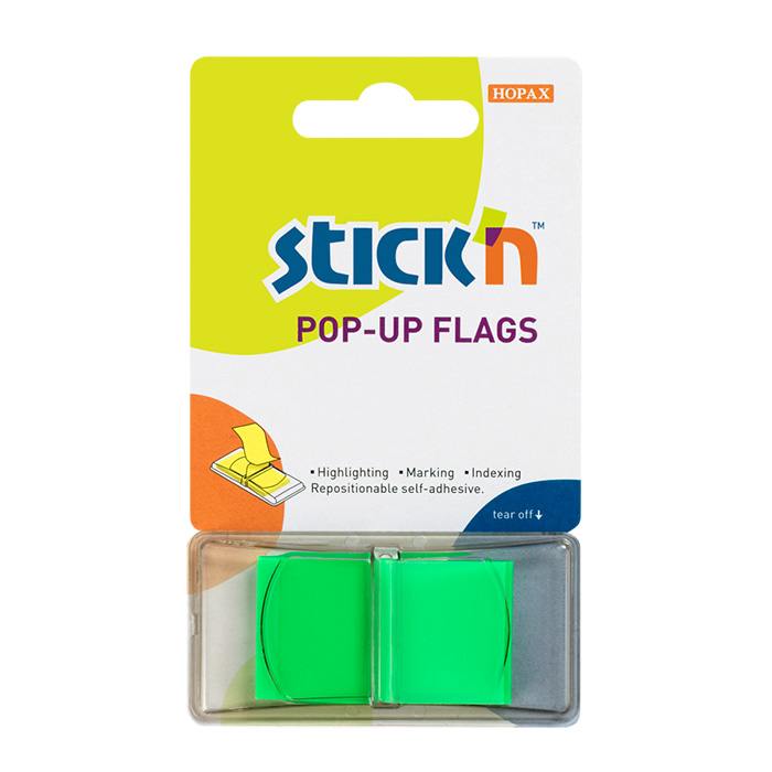 Stick'n Pop-up Regular Neon - 45x25mm 50 Sheets per Pad - Lime