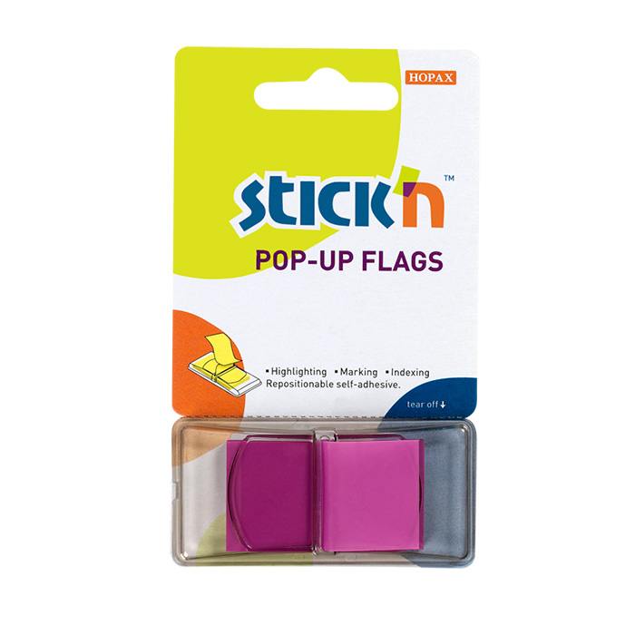 Stick'n Pop-up Regular Neon - 45x25mm 50 Sheets per Pad - Purple