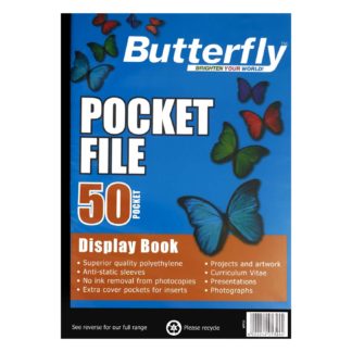 Butterfly Pocket File - A4 50 Page