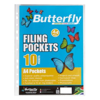 Butterfly Filing Pockets - A4 10's