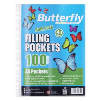 Butterfly Filing Pockets - A4 100's