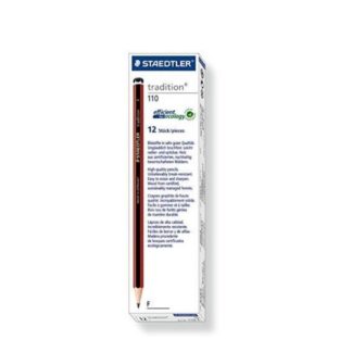 Steadtler Wood Case Pencils - Tradition 110 Pencils - F Boxed 12 - Red/Black