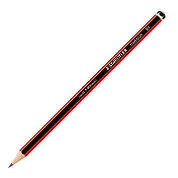 Steadtler Wood Case Pencils - Tradition 110 Pencils - 3H Boxed 12 - Red/Black
