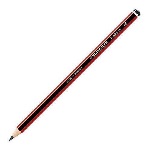 Steadtler Wood Case Pencils - Tradition 110 Pencils - 4B Boxed 12 - Red/Black