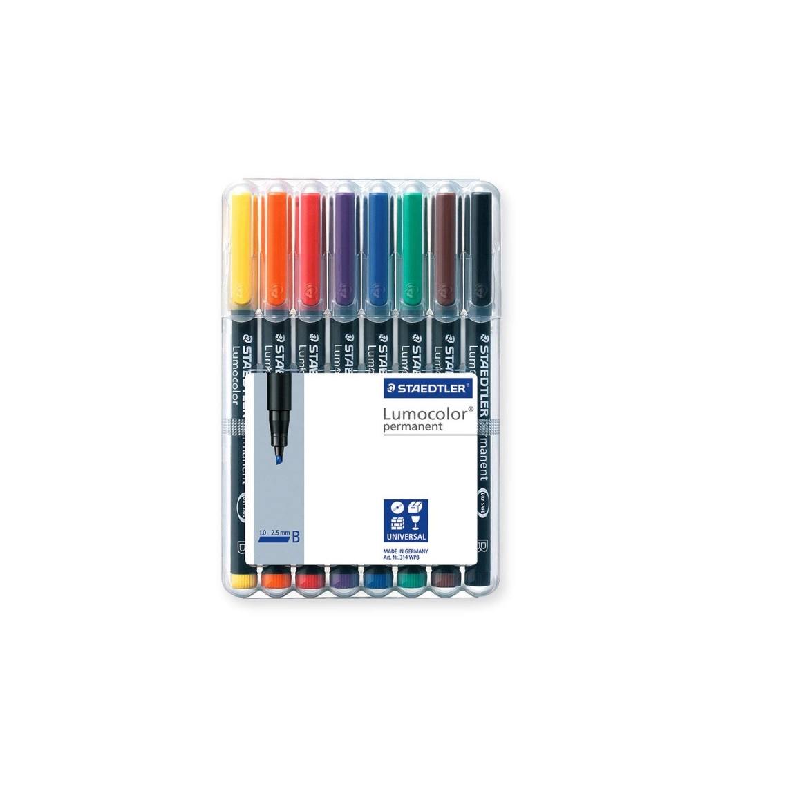Steadtler Lumocolor Permanent - Lumocolor Broad Wallet 8 - Assorted
