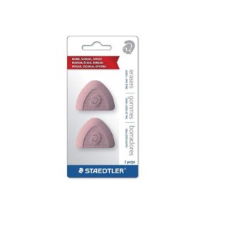 Steadtler Triangular Pink Eraser - 2 pack set - Pink