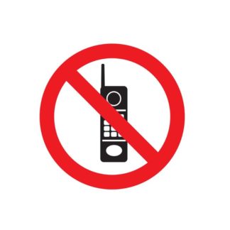 Tower Signage - Photo Luminiscent - 150 X 150mm - No Cellphones